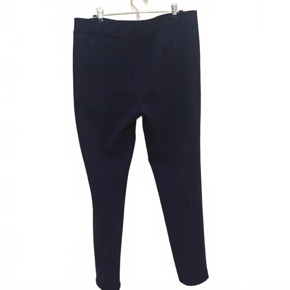 Stylish Navy Blue Leggings - Comfortable Stretch Fabric - Picture 3 of 7
